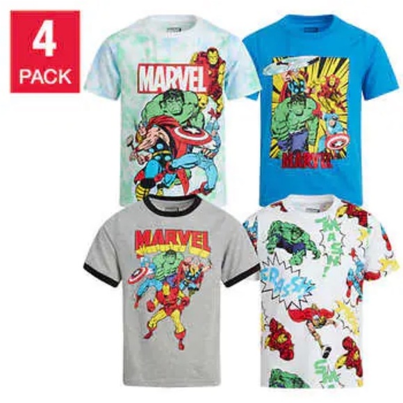 4 Pack Tee Marvel Size 4T - Picture 1 of 7